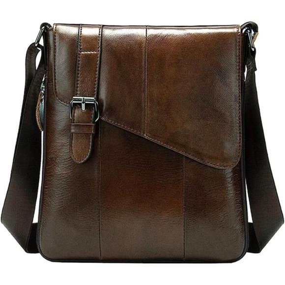 Small Leather Sling Shoulder Bag 17coffee